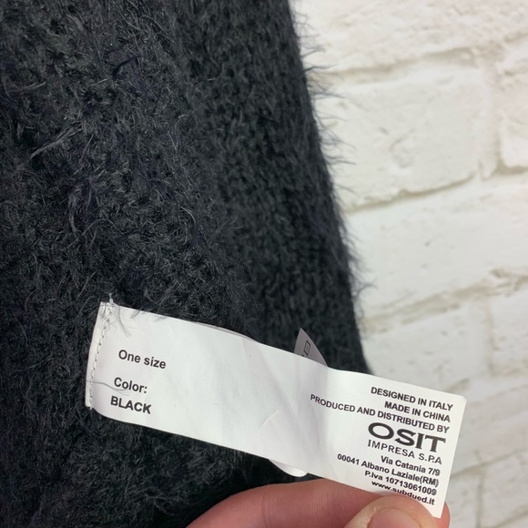 Subdued Black Fuzzy Comfy Open Front Cardigan OS - Picture 4 of 6